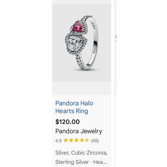 Pandora Halo Hearts Ring - Picture 10 of 10